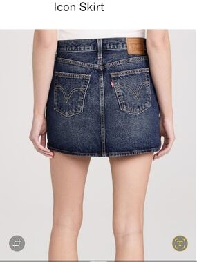 Levi's Premium Jean Skirt Dark Wash